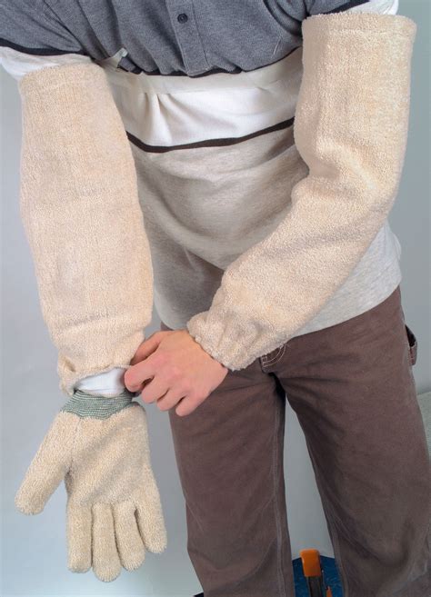 Mcr Safety Knit Heat Resistant Sleeves Terry Cloth 18 In Sleeve