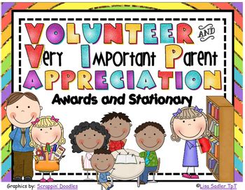 Volunteer Recognition Awards and Themed Paper by Lisa Sadler | TpT