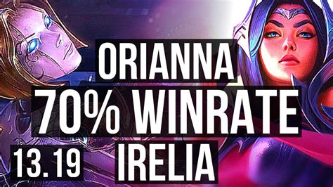 ORI Vs IRELIA MID 70 Winrate 6 Solo Kills KR Master 13 19