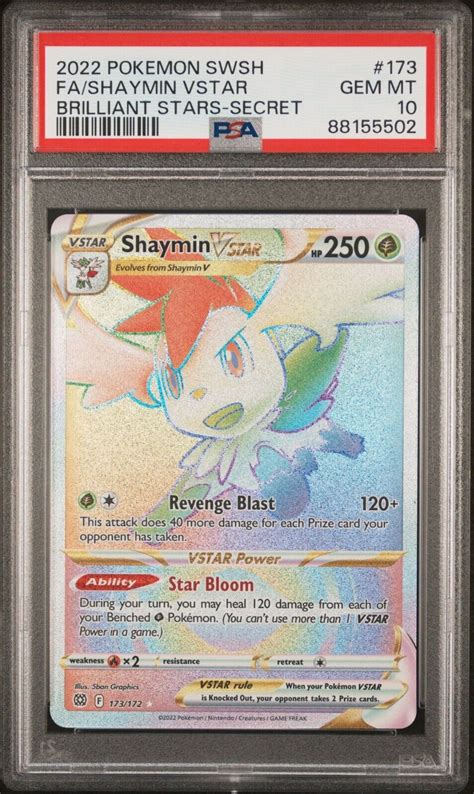 Shaymin VSTAR 2022 Sword Shield Brilliant Stars 173 172 Holo