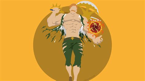 Escanor With Yellow Background 4K HD The Seven Deadly Sins Wallpapers ...