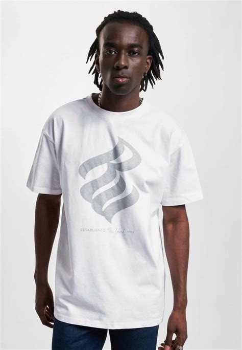 Rocawear Biglogo Print T Shirt White Silverwhite Zalando