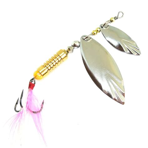 10pcs Lot Hard Fishing Lure Spinner Bait Double Blades Spinner Metal