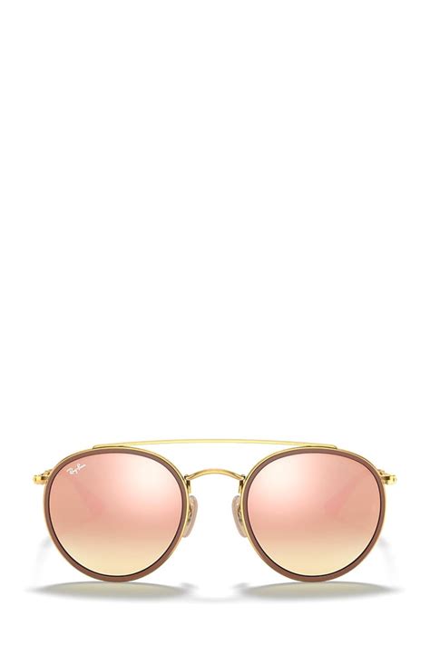 Ray Ban Sonnenbrille RB3647N Round Double Bridge Rosa Gold SAILERstyle