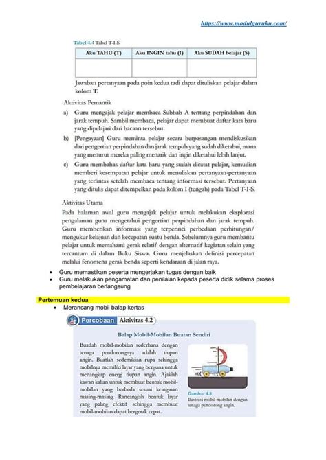 Modul Ajar Ipa Kelas Smp Bab Gerak Dan Gaya A Gerak Benda Pdf