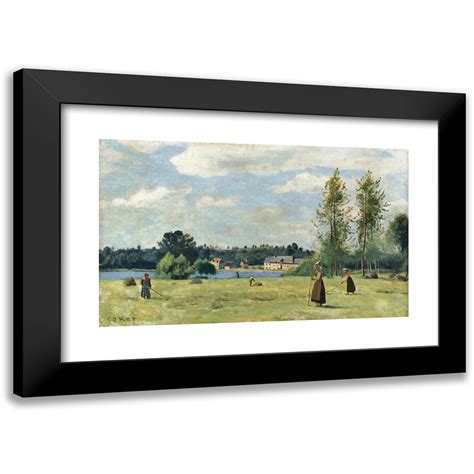 Jean Baptiste Camille Corot 24x16 Black Modern Framed Museum Art Print