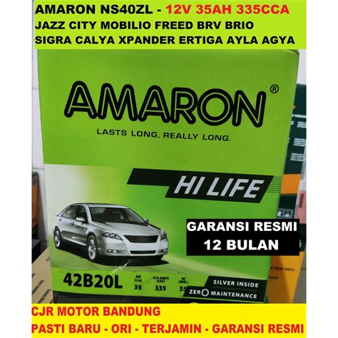 Jual AMARON HI LIFE MF NS40ZL Aki Mobil CALYA SIGRA JAZZ FREED XPANDER