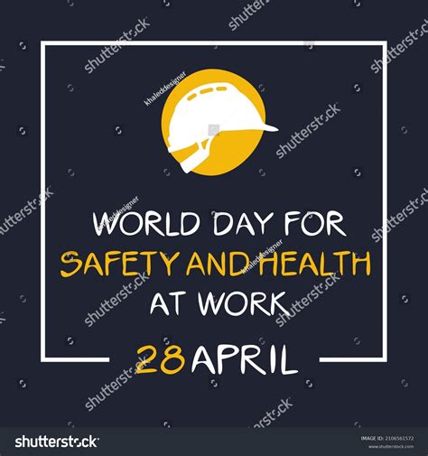 World Day Safety Health Work Held Stock Vector Royalty Free