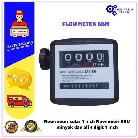 Jual Flow Meter Solar Flowmeter Bbm Minyak Dan Oli 4 Digit 1 Inch Bl