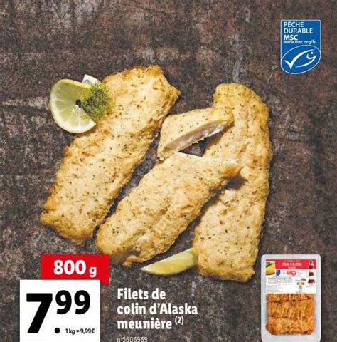 Promo Filets De Colin D Alaska Meuni Re Chez Lidl Icatalogue Fr