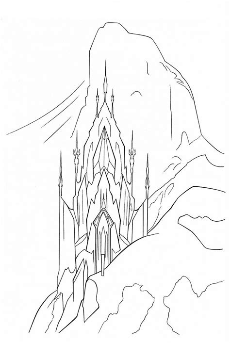 Frozen Elsa Castle Coloring Picture Coloring Pages