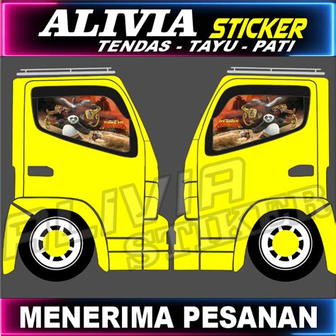 Jual Stiker One Way Kaca Samping Truck Canter Bisa Custom Desain