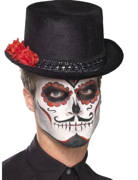 Chapeau Haut De Forme Noir Adulte Dia De Los Muertos Achat De Chapeaux