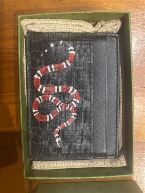 Gucci Snake Card Holder Women S Fashion Bags Wallets Wallets