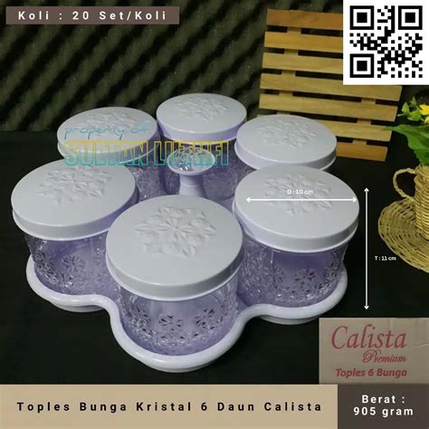 Toples Bunga Kristal Daun Calista