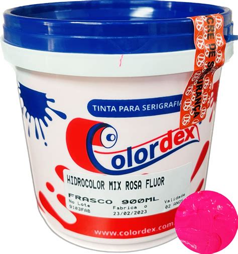 Tinta Para Serigrafia Colordex Hidrocolor Mix Rosa Fluor 900ml