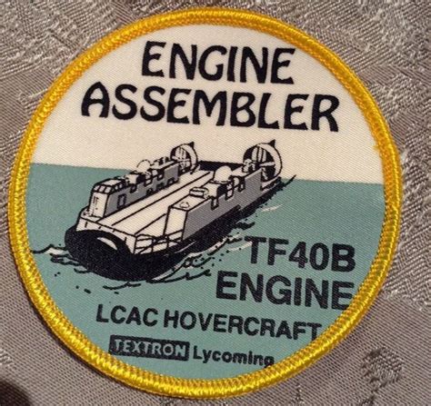 Textron Lycoming Engine Assembler Tf40b Lcac Hovercraft Patch Rare Ebay