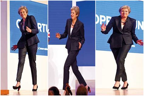 Why was Theresa May dancing?