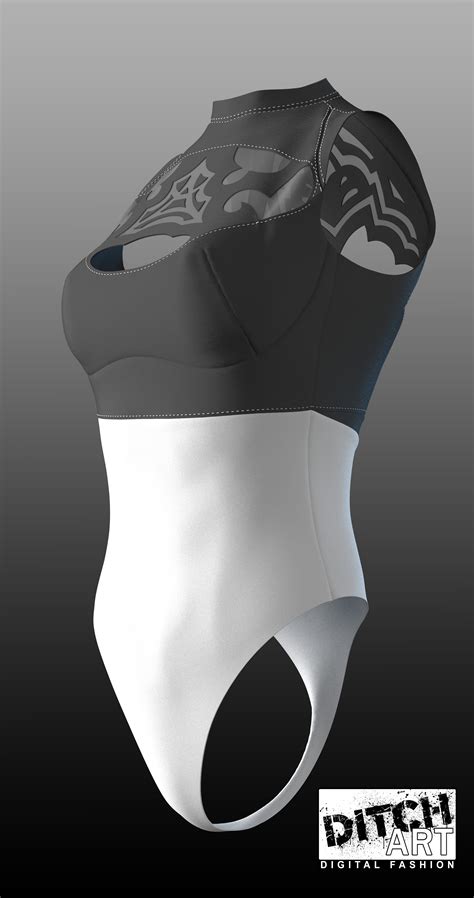 Ditchart 2b Nier Automata Inspired Swimsuit Marvelous Designer