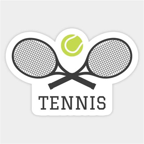 Tennis Rackets And Ball By Mhea Tennis Tennis Racket Vinyl Sticker