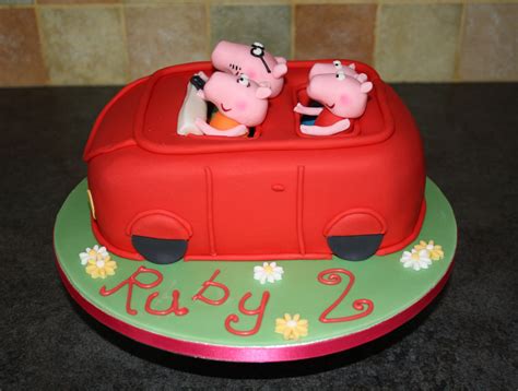 Peppa Pig family car cake | Peppa pig family, Pig family, No bake cake