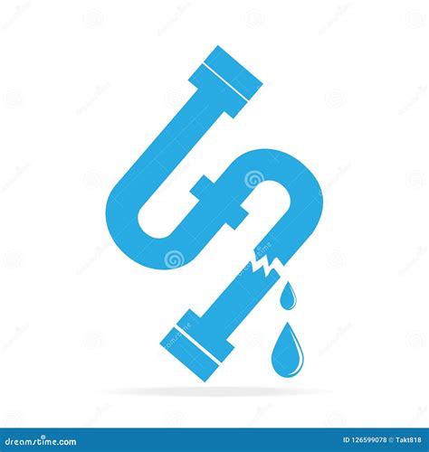 Water Leak Icon Pipe Icon Sign Stock Vector Illustration Of Sewer