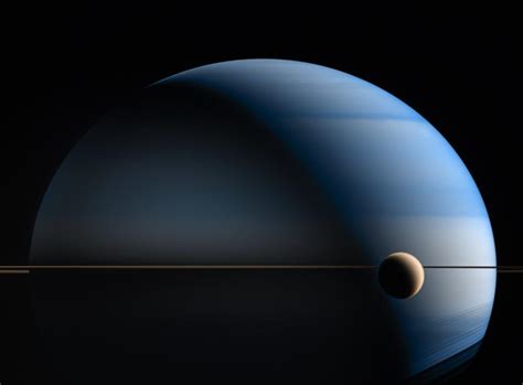 Stunning Image Of Saturn And Its Moon Titan Taken By The Cassini