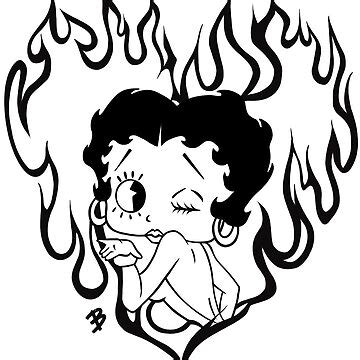 Betty Boop Cyber Heart Sticker For Sale By Beckbeek Redbubble