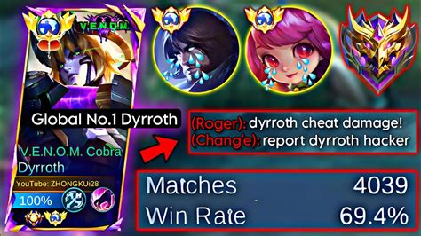 New Dyrroth Best Damage Build For Top Global Dyrroth Dyrroth