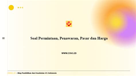 Soal Permintaan Dan Penawaran Archives Dinas Id