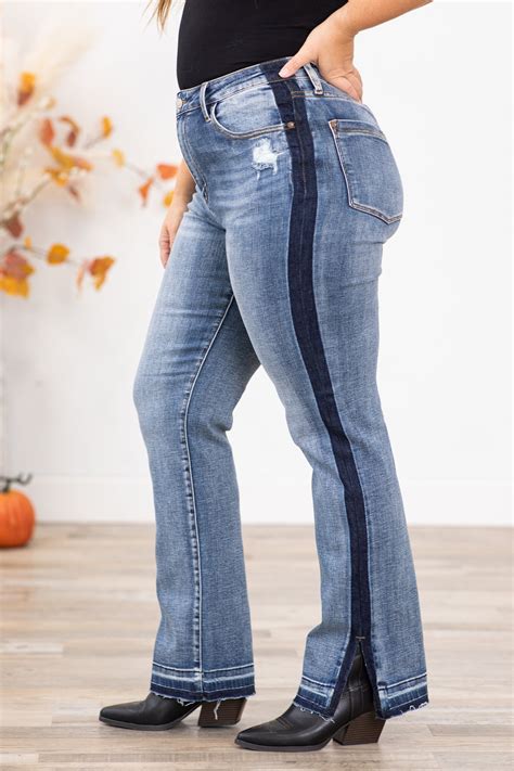 Judy Blue Contrast Side Seam Jeans · Filly Flair