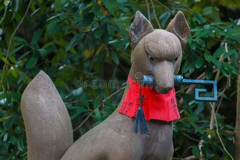 Kitsune Statue Shinto Shrine Japan Stock Photo Image Of Ritual