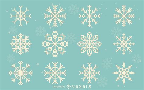 Snowflake Illustration Collection Vector Download