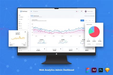 Web Analytics Admin Dashboard UI Kit Graphic By 3djagan Creative Fabrica