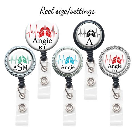 Personalized Badge Reel Respiratory Therapy Lungs Ekg Nurse Etsy