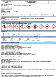 Petrol Coshh Assessment Plus Cpd Training