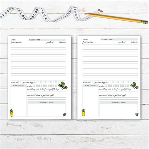 Printable Weight Watchers Journal Carrie Elle