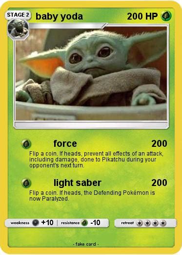 Pok Mon Baby Yoda Force My Pokemon Card