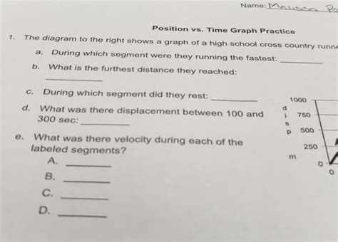 Name Position Vs Time Graph Practice 1 The Diagram To The Right