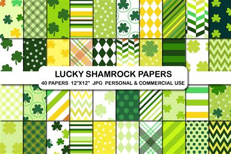 Green Plaid Pattern Scrapbook Digital Papers St Patricks Day Etsy