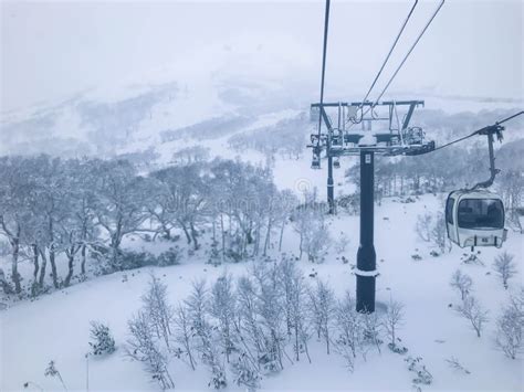 Ski Lift In Niseko Ski Resort Hokkaido Stock Image Image Of Asia