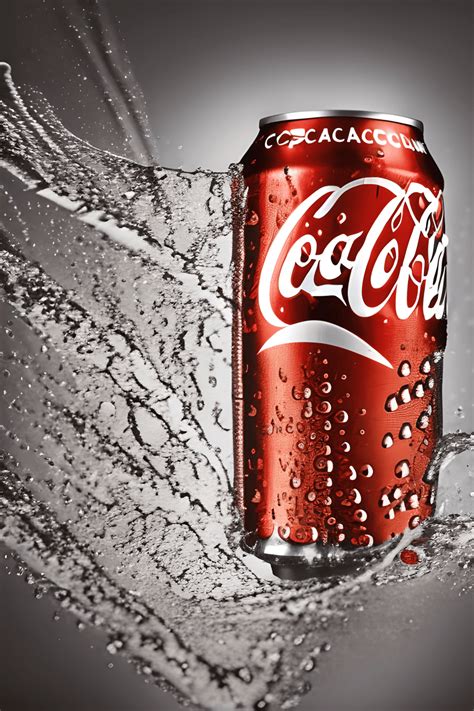 Coca Cola Can With Water Drops · Creative Fabrica