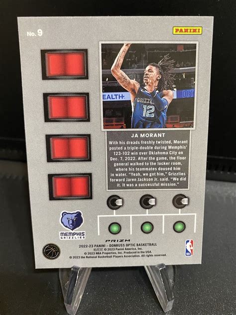 Donruss Optic T Minus Purple Prizm Ja Morant Memphis Grizzlies