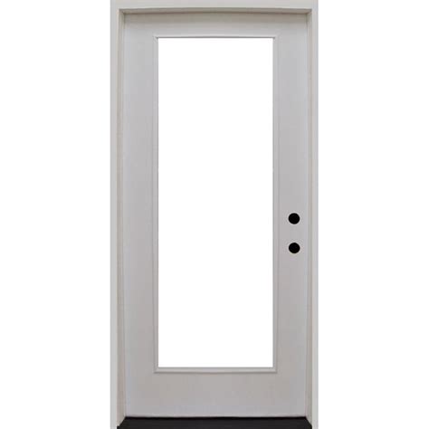 Steves And Sons 36 In X 80 In Premium Full Lite Primed White Fiberglass Prehung Front Door Fgfl