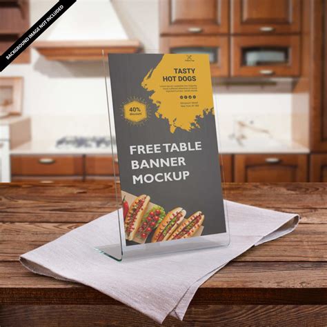 Free Table Banner Mockup Psd Template Mockup Den