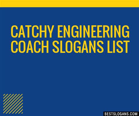 Catchy Engineering Coach Slogans Generator Phrases Taglines