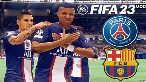 PSG Vs FC BARCELONA FIFA 23 MOD PS5 Realistic Gameplay Graphics