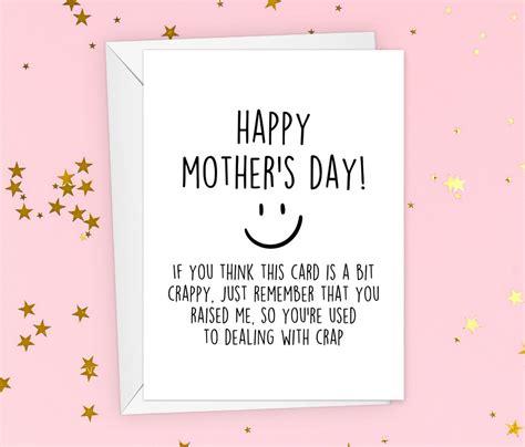 Funny Mothers Day Card Happy Mothers Day Mom T Hilarious Mothers Day Greeting Card From