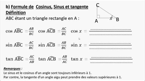 Formule Trigonometrie