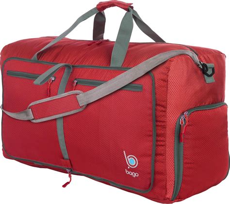 Bago 80l Duffle Bag For Women And Men 27 Travel Bag Large Foldable Duffel Bag Red Amazonca